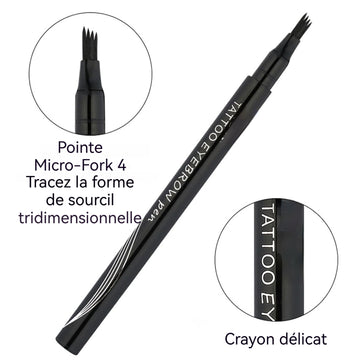 rayon à sourcils à quatre pointes 6 g 11,5x2cm 6 couleurs Facile à appliquer Résistant à l'eau et aux bavures Couleur longue tenue